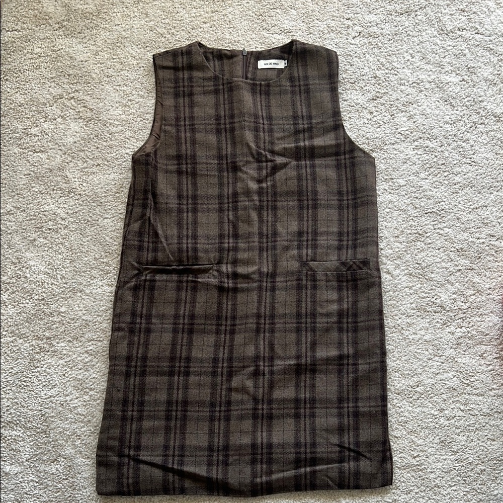 Plaid Sleeveless Dress